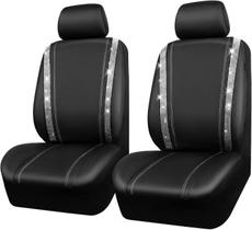 Capa de assento de carro CAR PASS Leather Diamond Bling 2 Front Sets Capa de assento de carro CAR PASS Leather Diamond Bling 2 Front Sets