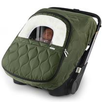 Capa de assento de carro de bebê mamatepe Winter Waterproof Green Capa de assento de carro de bebê mamatepe Winter Waterproof Green