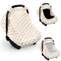 Capa de assento de carro Hooyax Muslin respirável, ajuste universal Capa de assento de carro Hooyax Muslin respirável, ajuste universal