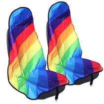 Capa de assento de carro LoyaGour Waterproof Rainbow 75 x 142 cm, 2 unidades