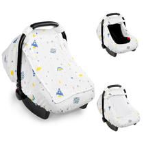 Capa de assento de carro para bebês Hooyax Muslin, respirável no verão Capa de assento de carro para bebês Hooyax Muslin, respirável no verão