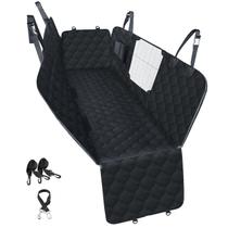Capa de assento de carro para cães PETICON impermeável com janela de malha preta Capa de assento de carro para cães PETICON impermeável com janela de malha preta