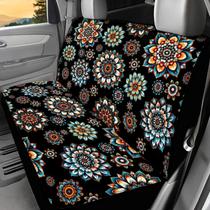 Capa de assento de carro WELLFLYHOM Boho Floral para conjunto de banco traseiro Capa de assento de carro WELLFLYHOM Boho Floral para conjunto de banco traseiro