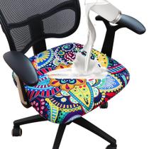 Capa de assento para cadeira de escritório FORCHEER Impermeável 50x50 cm Floral