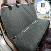 Capa de assento para cães Bark Lover Backseat Backseat Protetor impermeável cinza Capa de assento para cães Bark Lover Backseat Backseat Protetor impermeável cinza