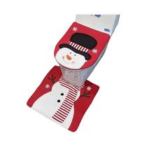 Capa De Assento Sanitário De Natal Papai Noel 2023 Decorações De Natal Para Casa Banheiro Ano Novo