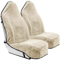 Capa de assento Terry Cloth Sweat Towel Season Guard 2 peças bronzeada Capa de assento Terry Cloth Sweat Towel Season Guard 2 peças bronzeada