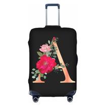 Capa de bagagem Wansin Floral Letter A tamanho XL para 29-32 polegadas