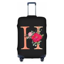 Capa de bagagem Wansin Floral Letter H para bagagem de 29-32 polegadas