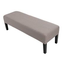 Capa de bancada de jantar SearChi Jacquard Taupe Stretch Lavável Capa de bancada de jantar SearChi Jacquard Taupe Stretch Lavável