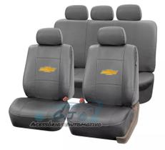 capa de banco 100% em couro cinza para cobalt 2011