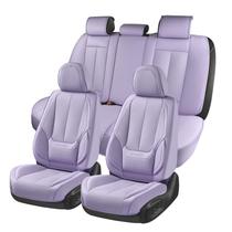 Capa de Banco Automotivo Coverado Conjunto Completo Impermeável Couro Roxo