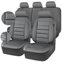 Capa de Banco CAR PASS Conjunto Completo Couro Cinza 5 Lugares Capa de Banco CAR PASS Conjunto Completo Couro Cinza 5 Lugares