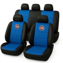 Capa De Banco Couro Azul Automotivo Fiat Tipo Tempra Palio Siena