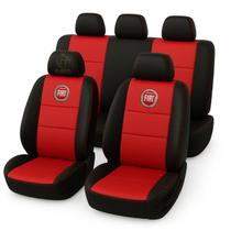 Capa De Banco Couro Vermelho Automotivo Fiat Strada Toro Doblo Fiorino