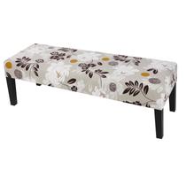 Capa de banco de jantar Searchi Brown Flower Stretch Lavável Capa de banco de jantar Searchi Brown Flower Stretch Lavável