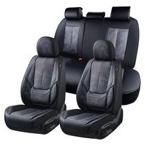 Capa de Banco para Carro Coverado Conjunto Completo Couro Nappa Preto Camuflado
