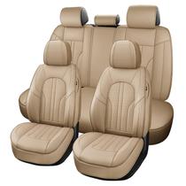 Capa de Banco para Carro MINGBRON Conjunto Completo Impermeável Bege Capa de Banco para Carro MINGBRON Conjunto Completo Impermeável Bege