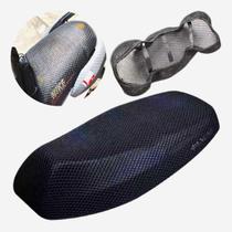 Capa De Banco Para Moto Impermeavel Ventilada Preta Termica Confortavel, Não aquece no Sol Capa De Banco Para Moto Impermeavel Ventilada Preta Termica Confortavel, Não aquece no Sol