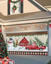 Capa de banner de porta de garagem Cantando no Natal 183x396cm Capa de banner de porta de garagem Cantando no Natal 183x396cm