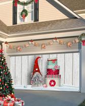 Capa de banner de porta de garagem Cantando no Natal 183x396cm