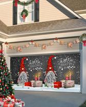 Capa de banner de porta de garagem Cantando no Natal 2,1 x 4,9 m Capa de banner de porta de garagem Cantando no Natal 2,1 x 4,9 m