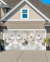 Capa de banner de porta de garagem Cantando no Natal 2,1 x 4,9 m Capa de banner de porta de garagem Cantando no Natal 2,1 x 4,9 m