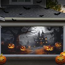 Capa de banner de porta de garagem JarthenaAMCS Halloween 6 x 13 pés