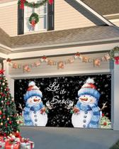 Capa de banner de porta de garagem Singingin Merry Christmas 183x396cm