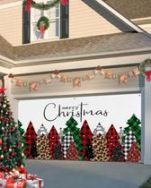 Capa de banner de porta de garagem Singingin Merry Christmas 183x396cm