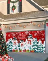 Capa de banner de porta de garagem Singingin Merry Christmas 183x396cm Capa de banner de porta de garagem Singingin Merry Christmas 183x396cm