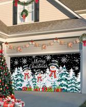 Capa de banner de porta de garagem Singingin Merry Christmas 183x396cm