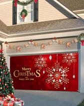 Capa de banner de porta de garagem Singingin Merry Christmas 213x244cm