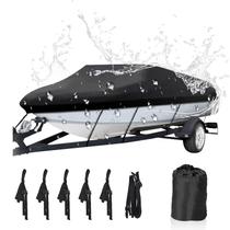 Capa de barco NEVERLAND Waterproof Heavy Duty 17-19 pés preta Capa de barco NEVERLAND Waterproof Heavy Duty 17-19 pés preta