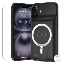 Capa de bateria YINGYKJ 12000mAh com carregamento sem fio para iPhone 16