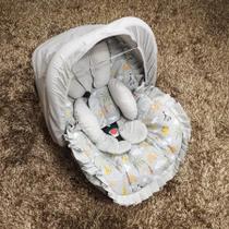 Capa de Bebê Conforto + Apoio Anatômico + Jogo Protetor de Cinto + Capota Solar - Mãe e Filho Enxovais