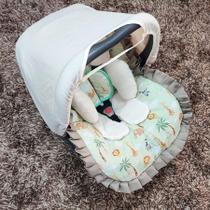Capa de Bebê Conforto + Apoio Anatômico + Jogo Protetor de Cinto + Capota Solar - Mãe e Filho Enxovais