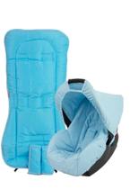 Capa de bebê conforto e capa carrinho - azul claro