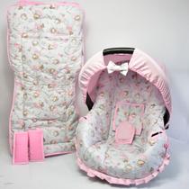 Capa de bebê conforto e capa carrinho - bailarina rosa - ALAN PIERRE BABY