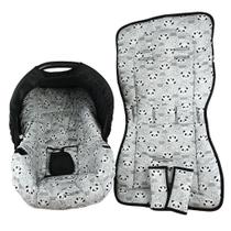 Capa de bebê conforto e capa carrinho - panda cinza