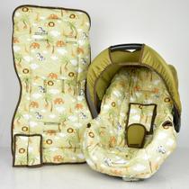 Capa de bebê conforto e capa carrinho - safari kaki