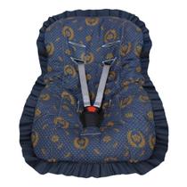 Capa de Bebê Conforto MT - Nobreza Marinho com Dourado Capa de Bebê Conforto MT - Nobreza Marinho com Dourado