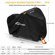 Capa De Bicicleta Impermeável Anti-UV Toptrek MTB Proteção Ao Ar Livre Contra Chuva, Neve E Vento