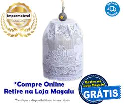 Capa de Botijão de Gas 13kg - tamanho único - Renda Branco e Estampado - Botijao de Gas 13kg - Panami