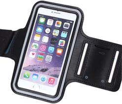 Capa De Braço Suporte Braçadeira De Celular Para Corrida e Caminhada Até 5.5 Preto