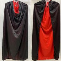 Capa De Bruxa Vampiro Drácula Halloween Dupla C/capuz adulto Capa De Bruxa Vampiro Drácula Halloween Dupla C/capuz adulto