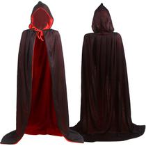 Capa De Bruxa Vampiro Drácula Halloween Dupla C/Capuz Adulto Capa De Bruxa Vampiro Drácula Halloween Dupla C/Capuz Adulto