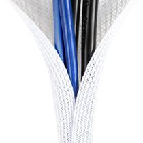 Capa de cabo AGPTEK, organizador de cabos de mesa, de 25 pés a 2 cm, branca