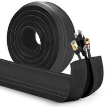 Capa de cabo de chão Eapele Heavy Duty Cable Protector de 1,2 m preta