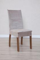 Capa De Cadeira 02 Peças Aveludada Suede 100% Poliéster Super Oferta!